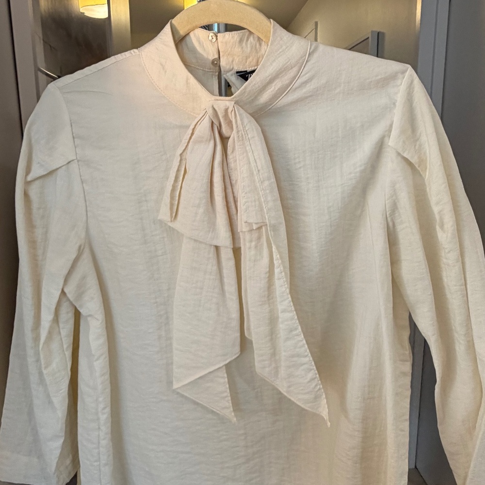 Zara Ruffled Bow Blouse